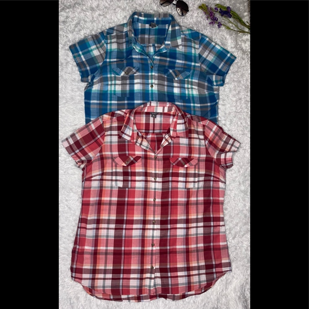 Eddie Bauer 2 woman shirts size XL